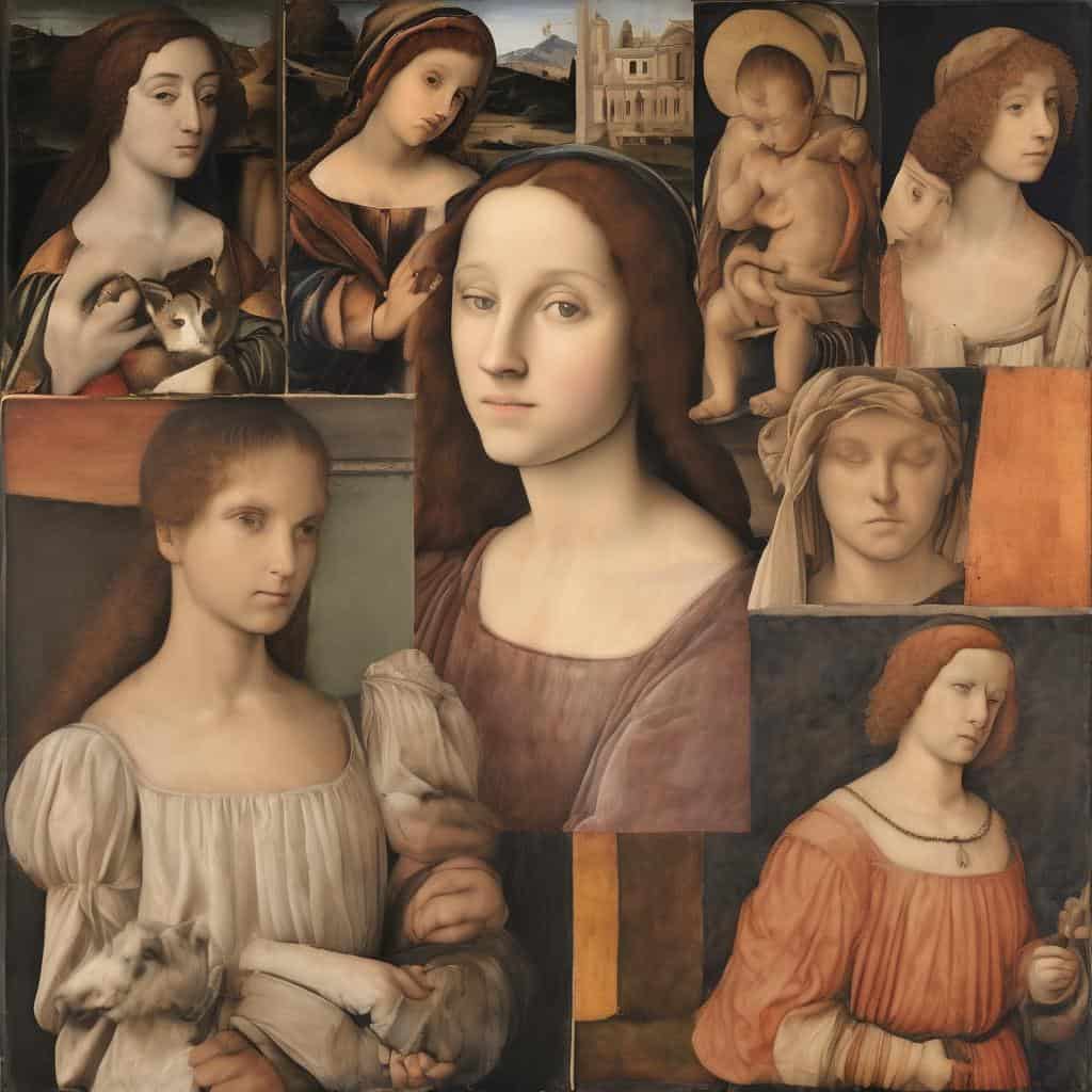 Παραδοσιακές γεωμετρικές αναλογίες στη ζωγραφική των Δυτικών Αναγεννησιακών ζωγράφων, με έμφαση στην αρμονία και τις μαθηματικές δομές.